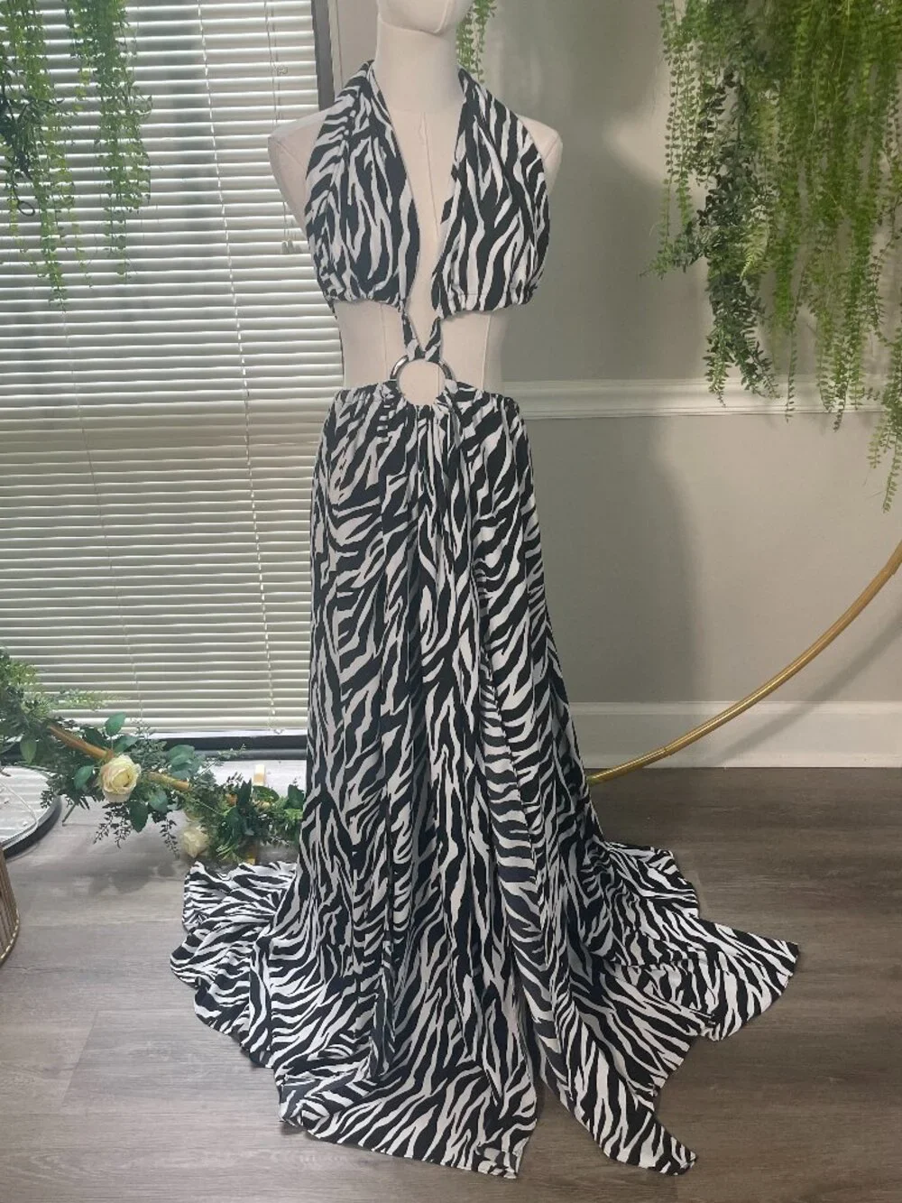 Bronx and Banco | Dresses | Bronx Banco Zebra Maxi Dress | Poshmark